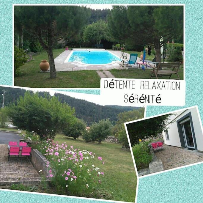 Gite "Le Temps D'Une Pause" Terrasse Et Piscine Coubon Kültér fotó